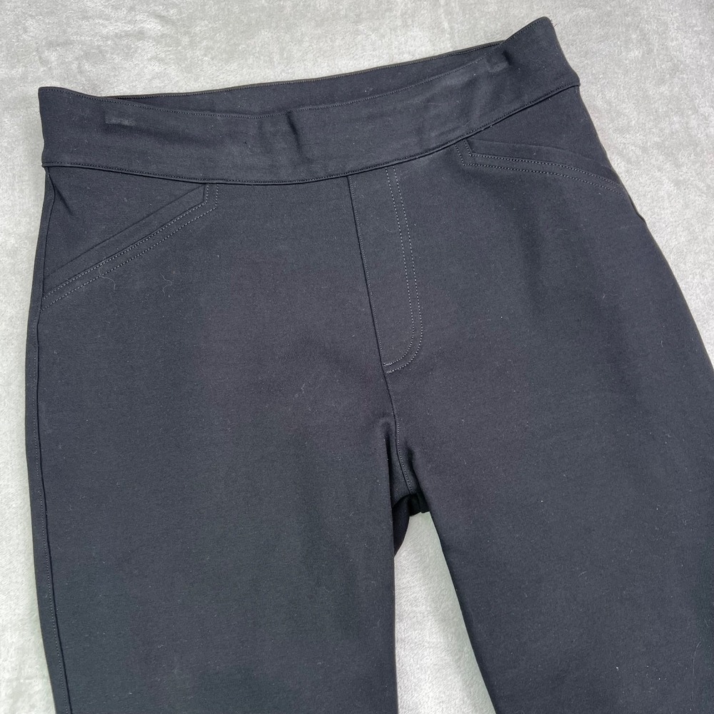Spanx Perfect Black Skinny Pant‎ Womens Medium Petite Pull On Yoga Athleisure
